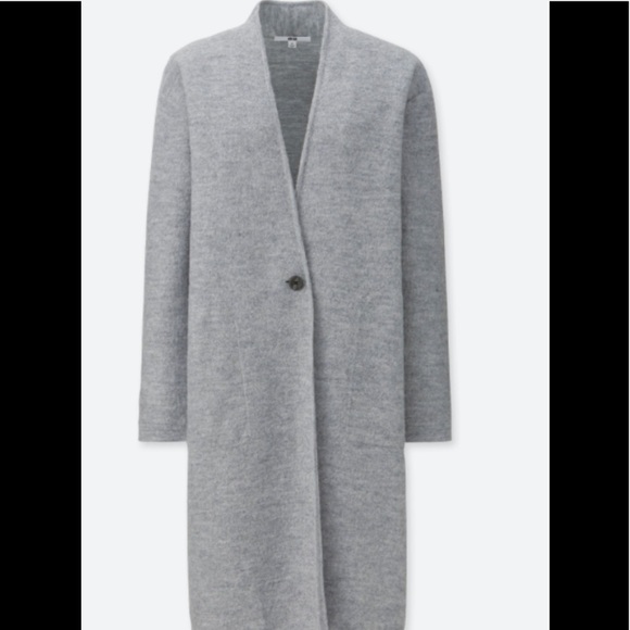 Uniqlo Gray Wool Sweater Jacket - Picture 1 of 4